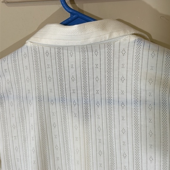 NWT Abound Cardi top Cream Long Sleeve Button Top Collar Sz S - Picture 6 of 8